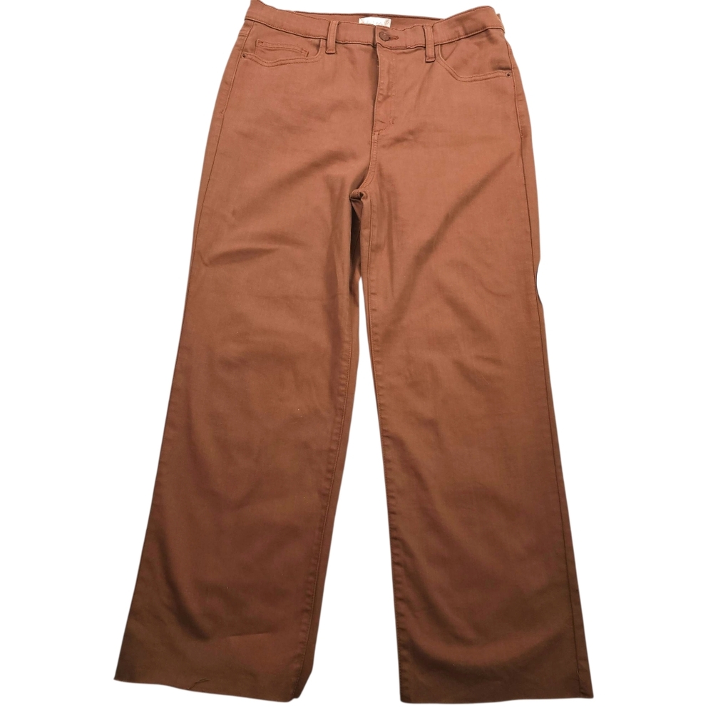 Altar'd State High Waist Wide Leg Rust Colored Jeans In 31